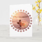 Girl-Grußkarte Karte (Gelbe Blume)