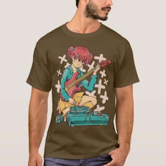Girl Guitar Anime manga Chibi Kawaii otaku 958 T-Shirt