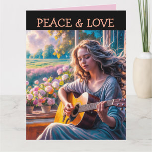 GIRL GUITAR BIRTHDAY GREETING CARD FÜR SIE KARTE