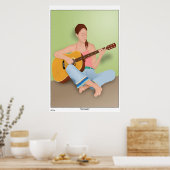 Girl+Guitar Poster (Küche)