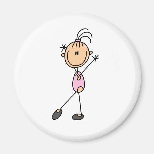 Girl Gymnast in Pink Magnet (Vorne)