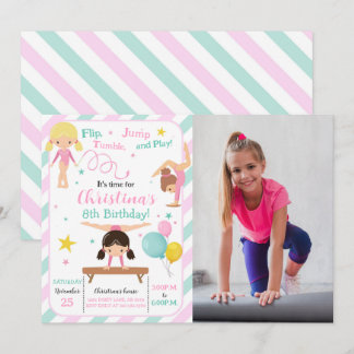 Girl Gymnastics Foto Einladung