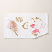 Girl Gymnastics Rosa Herz Badhandtuch Set (Handtuch)