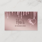 Girl Hair Stylist Herzlich Glitzer Business Cards Visitenkarte (Vorderseite)