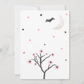 Girl Halloween Little Boo Baby Shower Einladung (Rückseite)