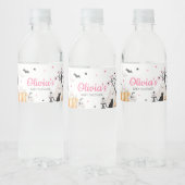 Girl Halloween Little Boo Baby Shower Wasserflaschenetikett (Flaschen)