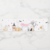 Girl Halloween Little Boo Baby Shower Wasserflaschenetikett (Einzelnes Label)