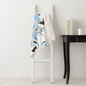 Girl hellblau schwarze Volleyballs und Sterne Sherpadecke (Beispiel)