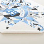 Girl hellblau schwarze Volleyballs und Sterne Sherpadecke (3/4)