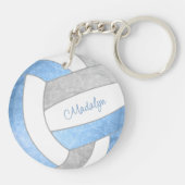 Girl-Hellblau-Volleyball Schlüsselanhänger (Rückseite)