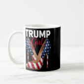 Girl High Heel Stilettos American Flag Trump 2024 Kaffeetasse (Links)