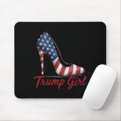 Girl High Heel Stilettos American Flag Trump 2024 Mousepad (Mit Mouse)