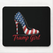 Girl High Heel Stilettos American Flag Trump 2024 Mousepad (Vorne)