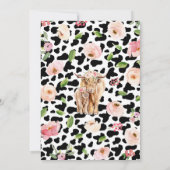 Girl Highland Cow Baby Dusche Einladung (Rückseite)