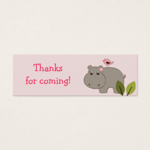 Girl Hippo Geburtstagsbaby Duwer Favor Geschenkmar