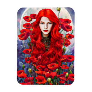 Girl Hive in Poppy Blume Fantasy Art Magnet