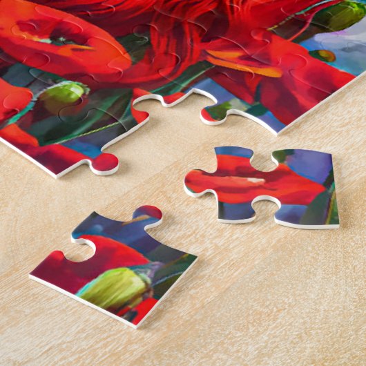 Girl Hive in Poppy Blume Fantasy Art Puzzle (Seite)