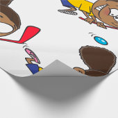 Girl Hockey Player Geschenkpapier