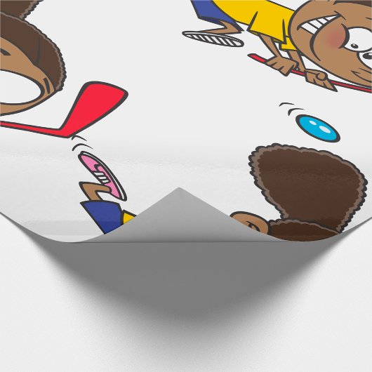 Girl Hockey Player Geschenkpapier