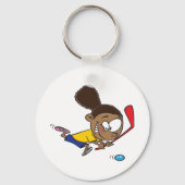 Girl Hockey Player Schlüsselanhänger (Vorderseite)