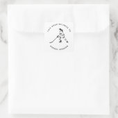 Girl Hockey Player Silhouette Kinderschule Buchzei Quadratischer Aufkleber (Tasche)