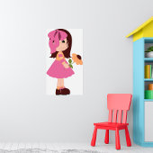 Girl Holding a Blume Poster