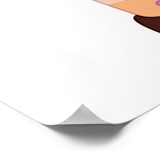 Girl Holding a Blume Poster (Ecke)