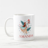 Girl holding a nutcracker ornament custom monogram kaffeetasse (Links)