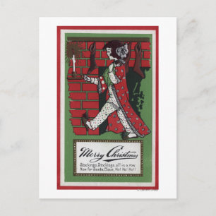 Girl Holding Doll und Candlestick Postkarte