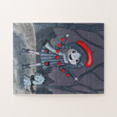 Girl Holding Heart Garland Puzzle (Horizontal)