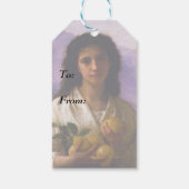 Girl Holding Lemons von William-Adolphe Bouguereau Geschenkanhänger (Rückseite)