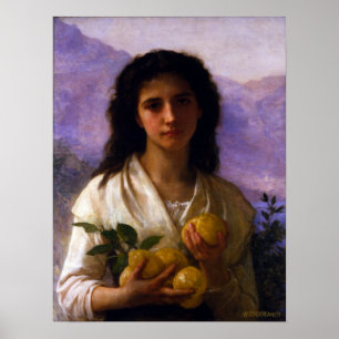 Girl Holding Lemons W.A. Bouguereau Leinwand Poster