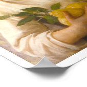 Girl Holding Lemons, William-Adolphe Bouguereau Poster (Ecke)