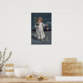 Girl Holding Tree and Lantern Poster (Küche)