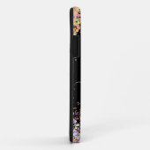 Girl Holographic Glitzer Monogram Name Black Case-Mate iPhone Hülle (Hinten/Rechts)