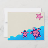 Girl Honu Babydusche Einladung (Rückseite)