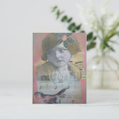 Girl Hopes Postkarte (Stehend Vorderseite)
