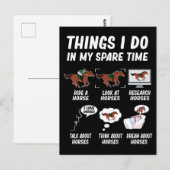 Girl Horse Funny Girl Postkarte (Vorne/Hinten)