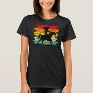 Girl Horse Riding Vintag Cowgirl Dressage Texas R T-Shirt