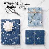 Girl Horseback Riding im Winter Geschenkpapier Set