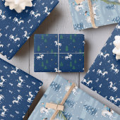 Girl Horseback Riding im Winter Geschenkpapier Set