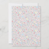 Girl Hot Air Ballon Bunny Baby Shower Einladungen (Rückseite)