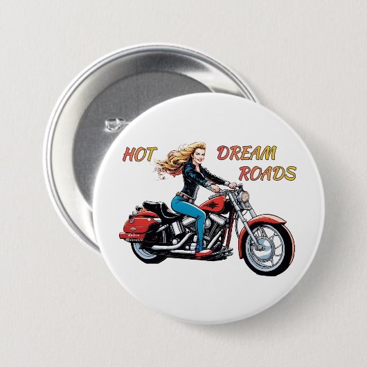 Girl Hot Dream Roads Button (Vorne & Hinten)