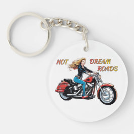 Girl Hot Dream Roads Schlüsselanhänger