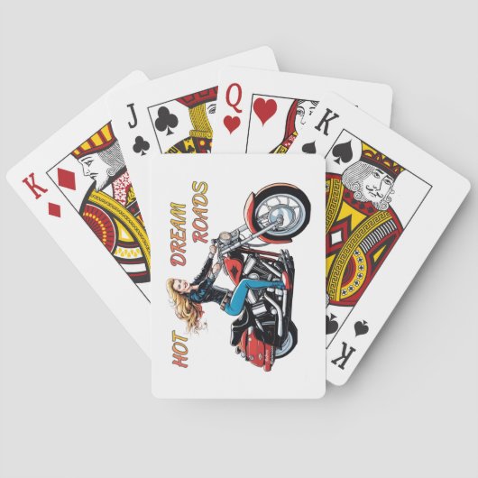 Girl Hot Dream Roads Spielkarten (Rückseite)