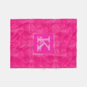 Girl-Hot-Pink-Glam Diamond-Sparkone Monogramm-Name Fleecedecke (Vorderseite (Horizontal))