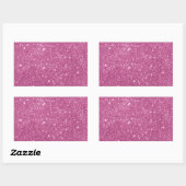 Girl Hot Pink Glitzer Classic Square Sticker (Blatt)