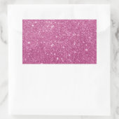 Girl Hot Pink Glitzer Classic Square Sticker (Tasche)