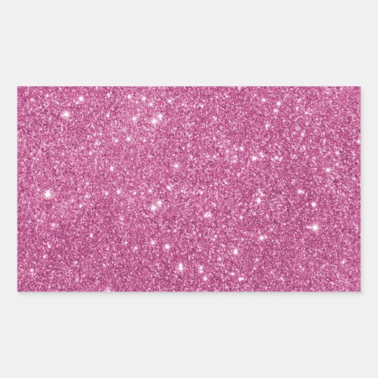 Girl Hot Pink Glitzer Classic Square Sticker (Vorderseite)