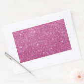 Girl Hot Pink Glitzer Classic Square Sticker (Umschlag)